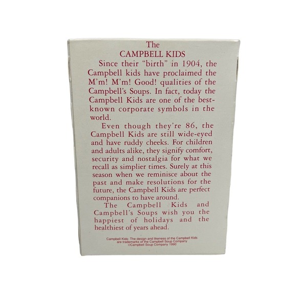 The Campbell Kids Vtg Christmas Ornament, 1990 Collector's Edition, Used in Box - Picture 4 of 8